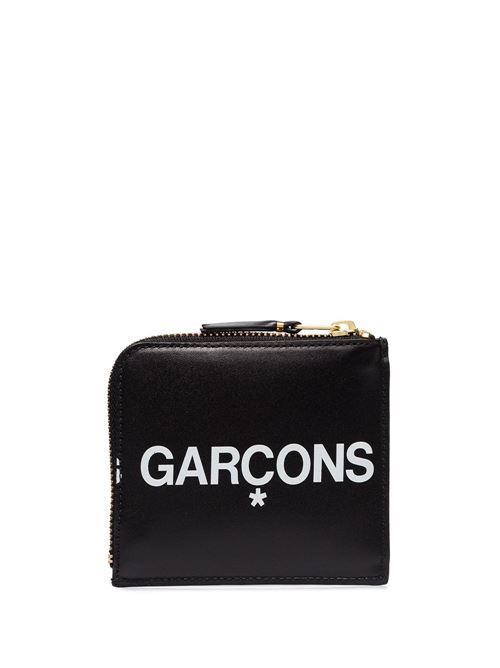 Portafoglio in pelle con logo COMME DES GARÇONS WALLET | SA3100HL1BLACK